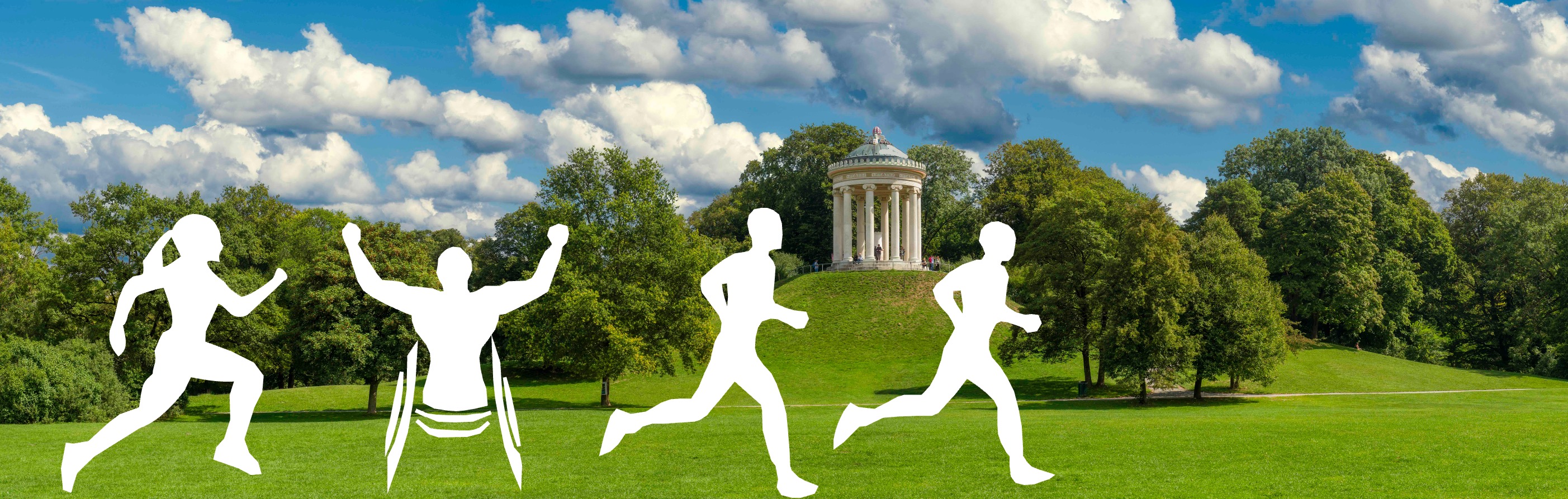 Unser Benefizlauf im Schatten des Monopteros im Englischen Garten