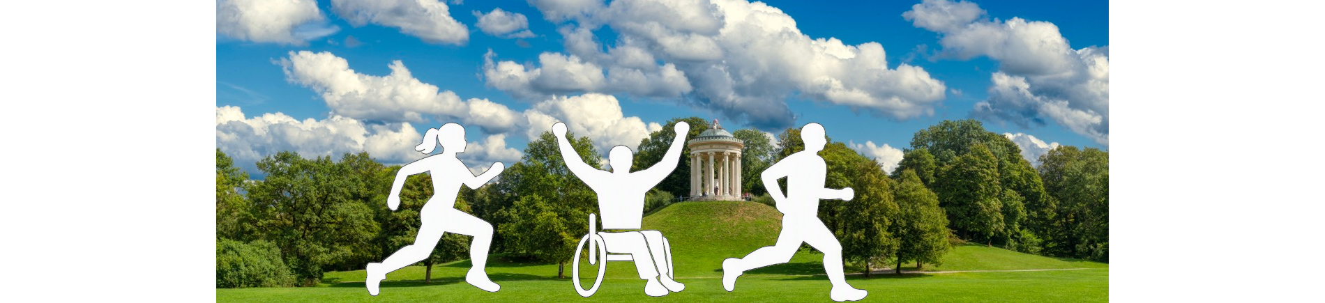 Unser Benefizlauf im Schatten des Monopteros im Englischen Garten